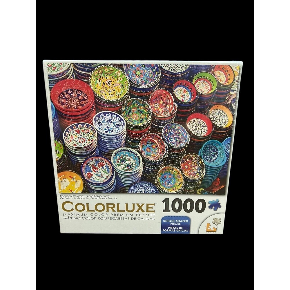 NEW‎ Colorluxe 1000 Piece Jigsaw Puzzle Traditional Ceramics Grand Bazaar 20X27